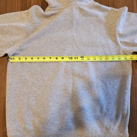 Youth Size XL Gray Champion Hoodie - Embroidered Front Logo & Kangaroo Pockets - Picture 8 of 12